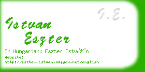 istvan eszter business card